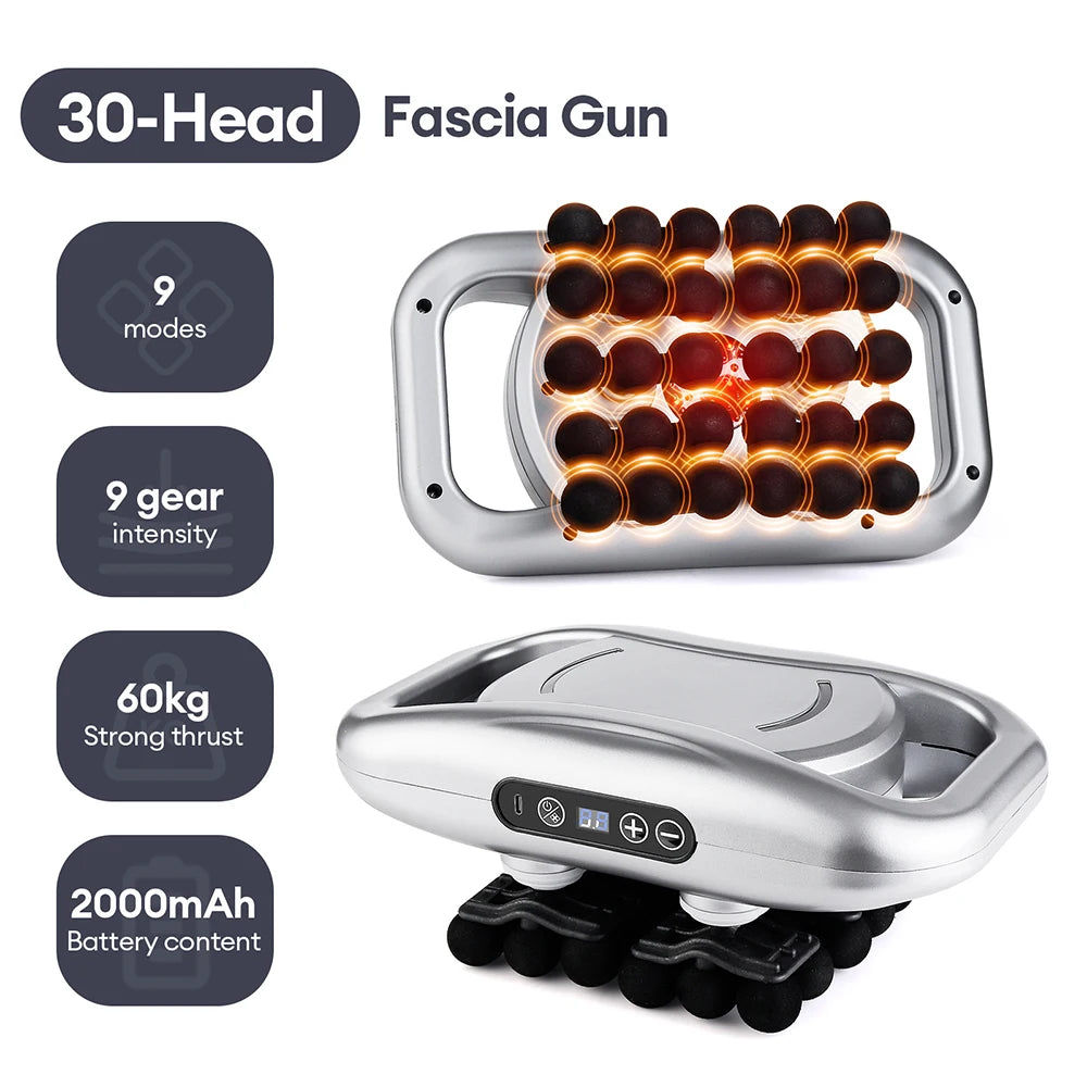 48-Heads Body Massage Gun High-Frequency Vibration Fascia Gun Back Waist Thigh Massager Neck Shoulder Massager Muscle masajeador