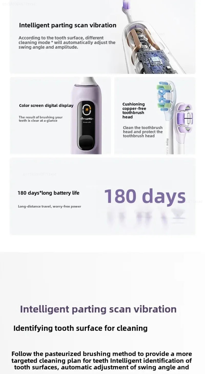 New Xiaomi Mijia Sonic Sweep Vibration Electric Toothbrush Pro Intelligent Tooth Surface Recognition Digital Display Reminder