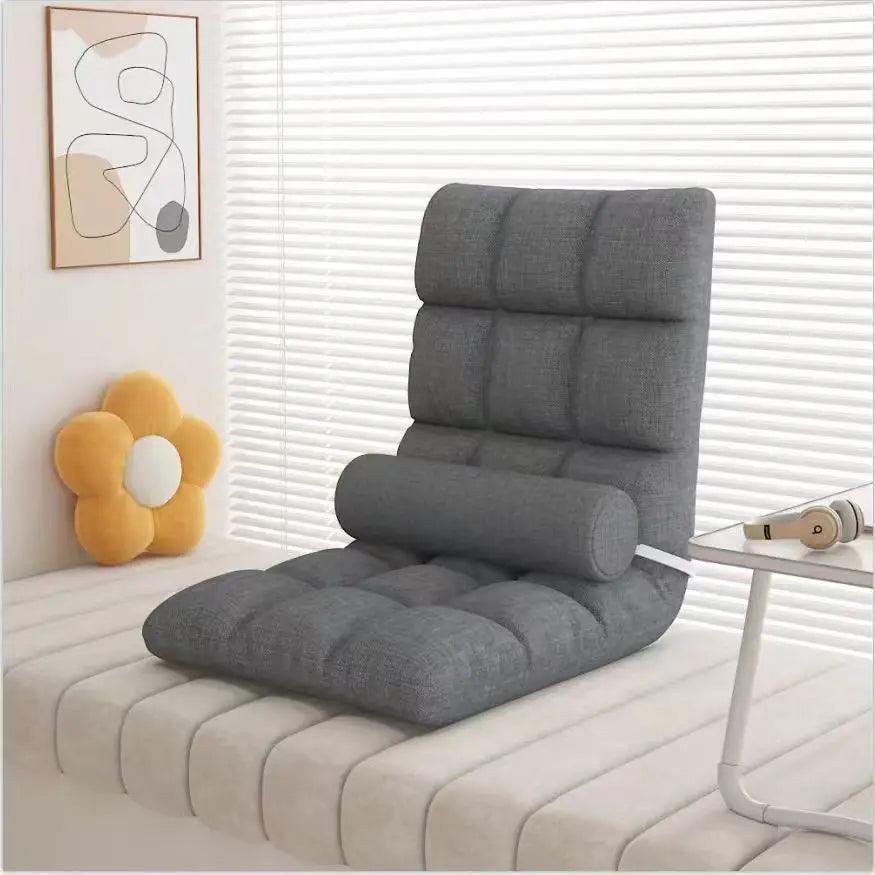 Foldable Lazy Sofa Tatami Backrest Single Seat Cushion for Bedroom Balcony Window Chair - Compact Living Space Seating