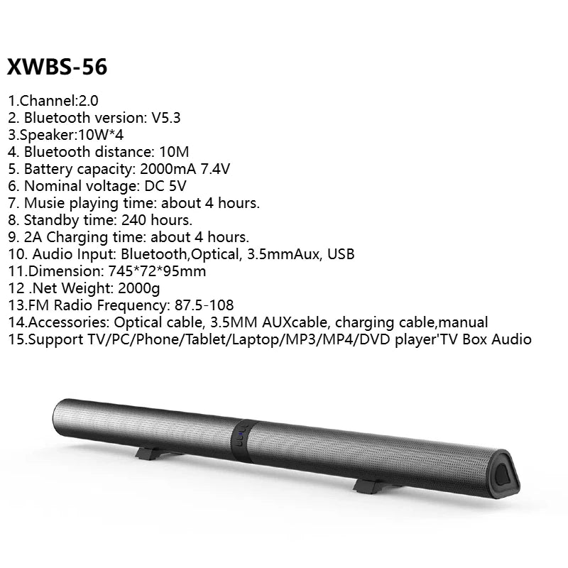 PHONEPACE Wireless Bluetooth Sound bar Speaker System Super Power Speaker Surround Stereo Home Theater TV Projector