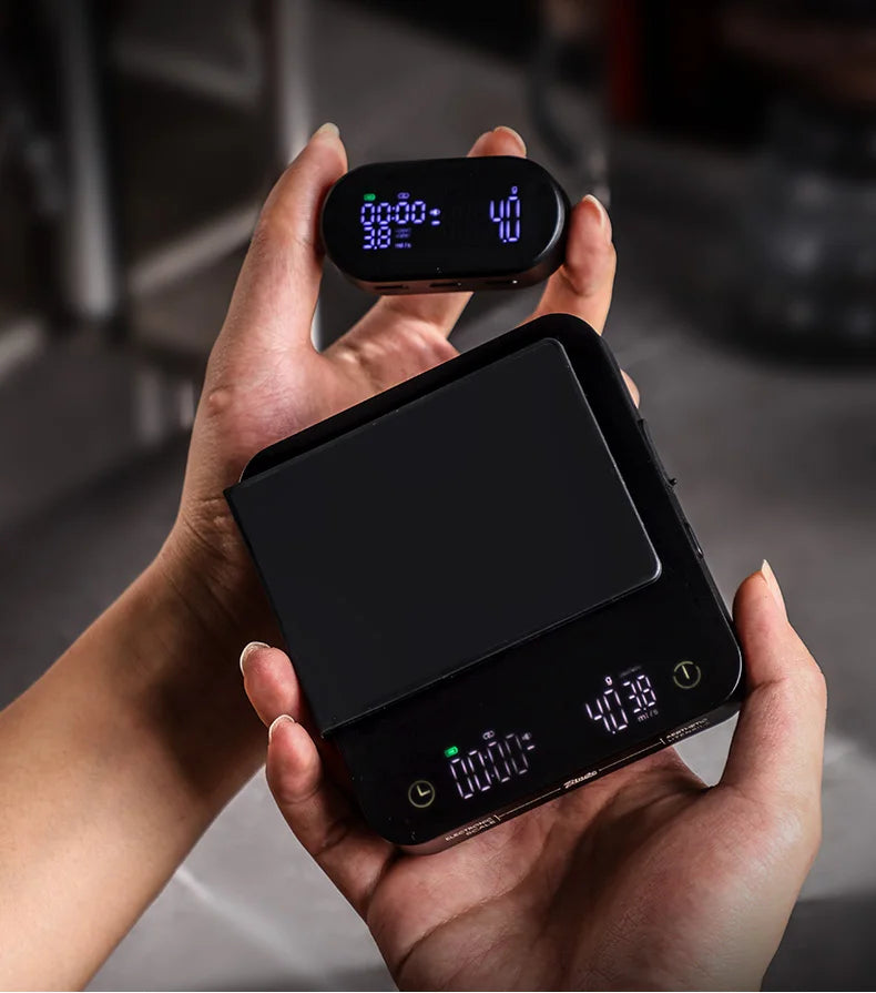 Bincoo Professional Coffee Scale Electronic Scale Coffee Powder Weighing Accurate Weight 0.1g Split Screen Display Barista Tool