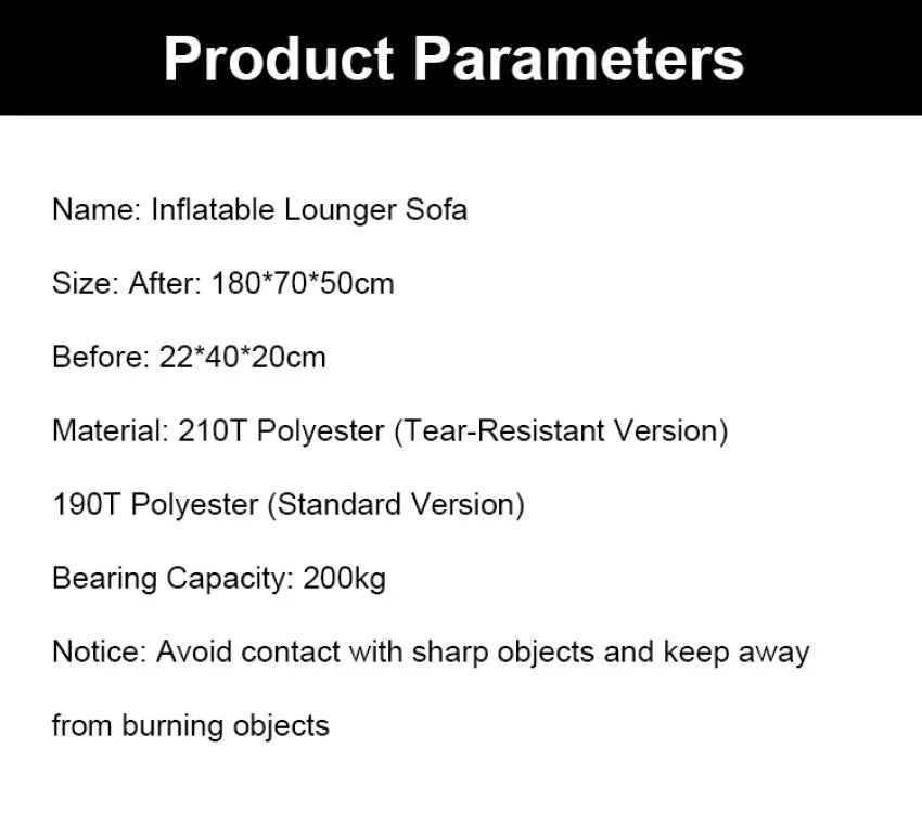 Portable Folding Single Air Sofa Outdoor Fast Inflatable Sofa Bed No Air Pump Required Beach Sleeping Bag Camping Picnic Partner