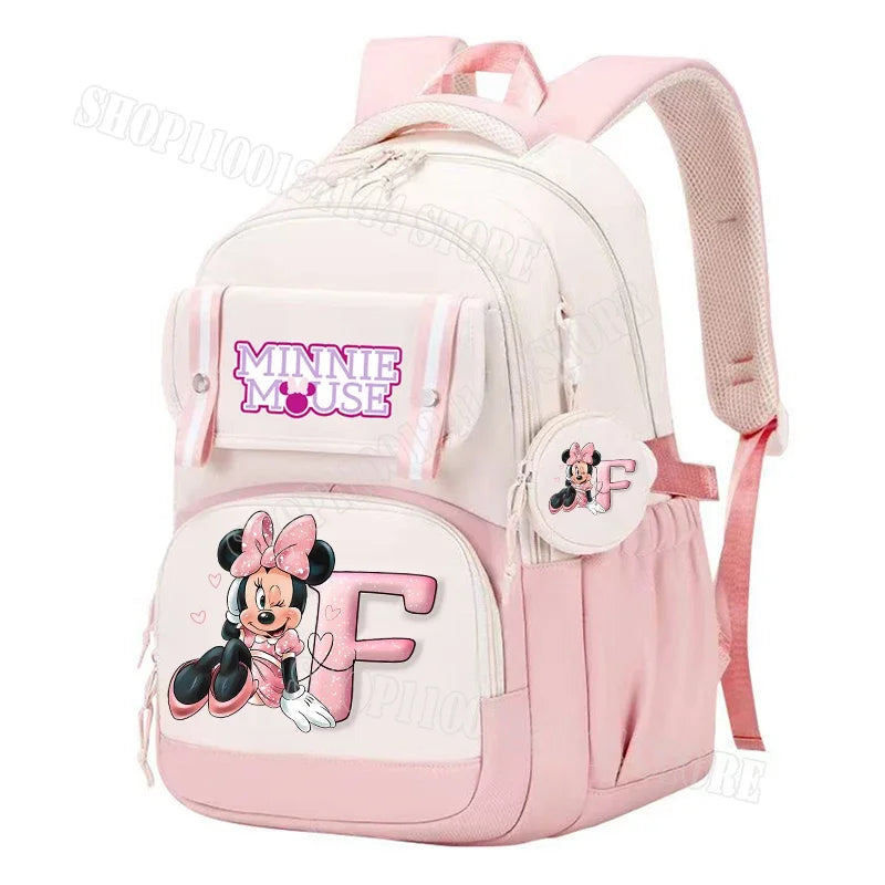 Minnie Mouse Disney Backpacks Mochilas Aestethic Backpacks for Teenager Canvas Laptop Backpack School Student Kawaii Bag Gift