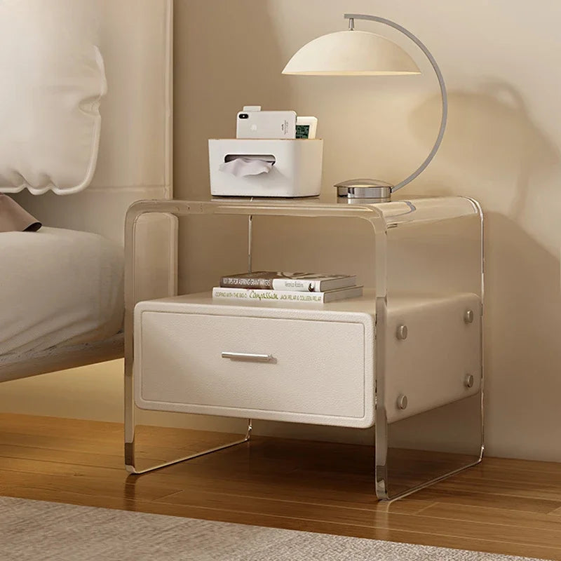 Acrylic Minimalist Nightstand Storage Trendy Drawer Simple Bedside Table Modern Simple Mesitaa De Noche Bedroom Furniture