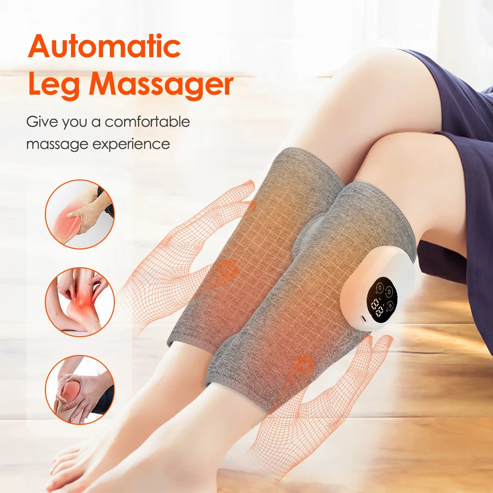 Wireless Air Pressure Calf Massager Machine 4 Modes Kneading Leg Massager Foot Leg Muscle Relaxation Promote Blood Circulation
