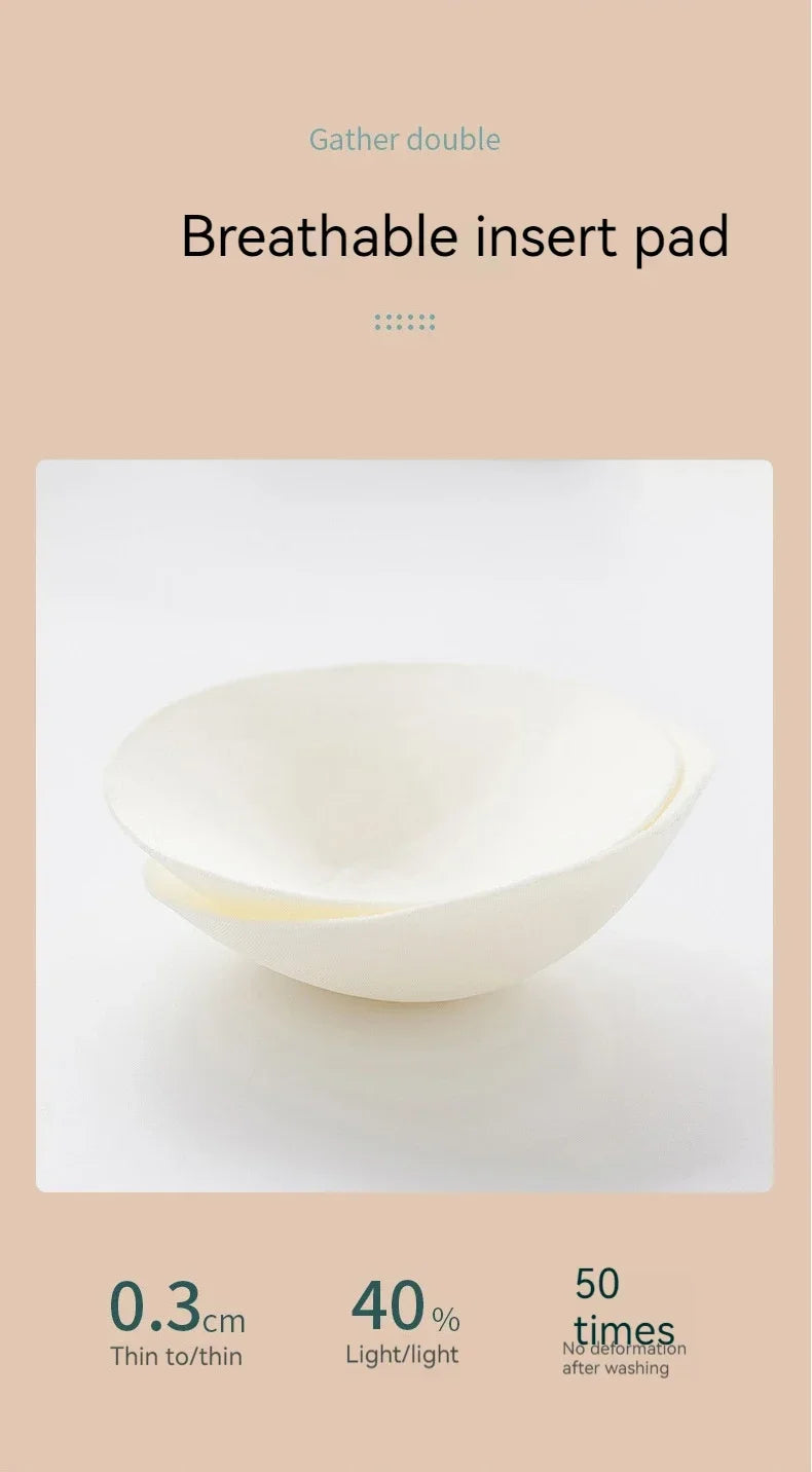 New Lace Up Buckle Without Steel Ring to Prevent Sagging Breastfeeding Bra is Soft and Comfortable For Pregnant Women in Large