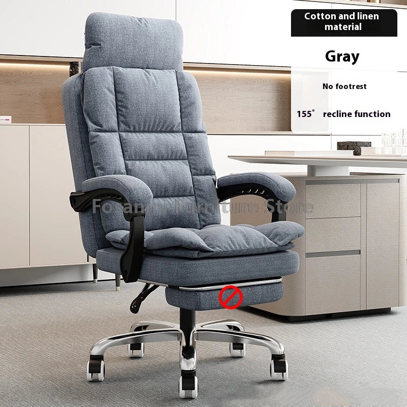 Comfy Fabric Gamer Computer Chair with Removable Soft Cushion Ergonomic Reclining Gaming Chair Adjustable Office Home Desk Chair