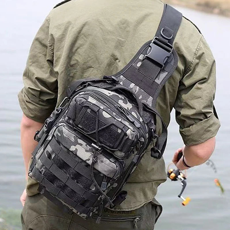 Tactical Military Sling Bag Men Small Sling Rover Range Shoulder Bag Molle Outdoor Camping Hiking Daypack Hunting Crossbody Pack