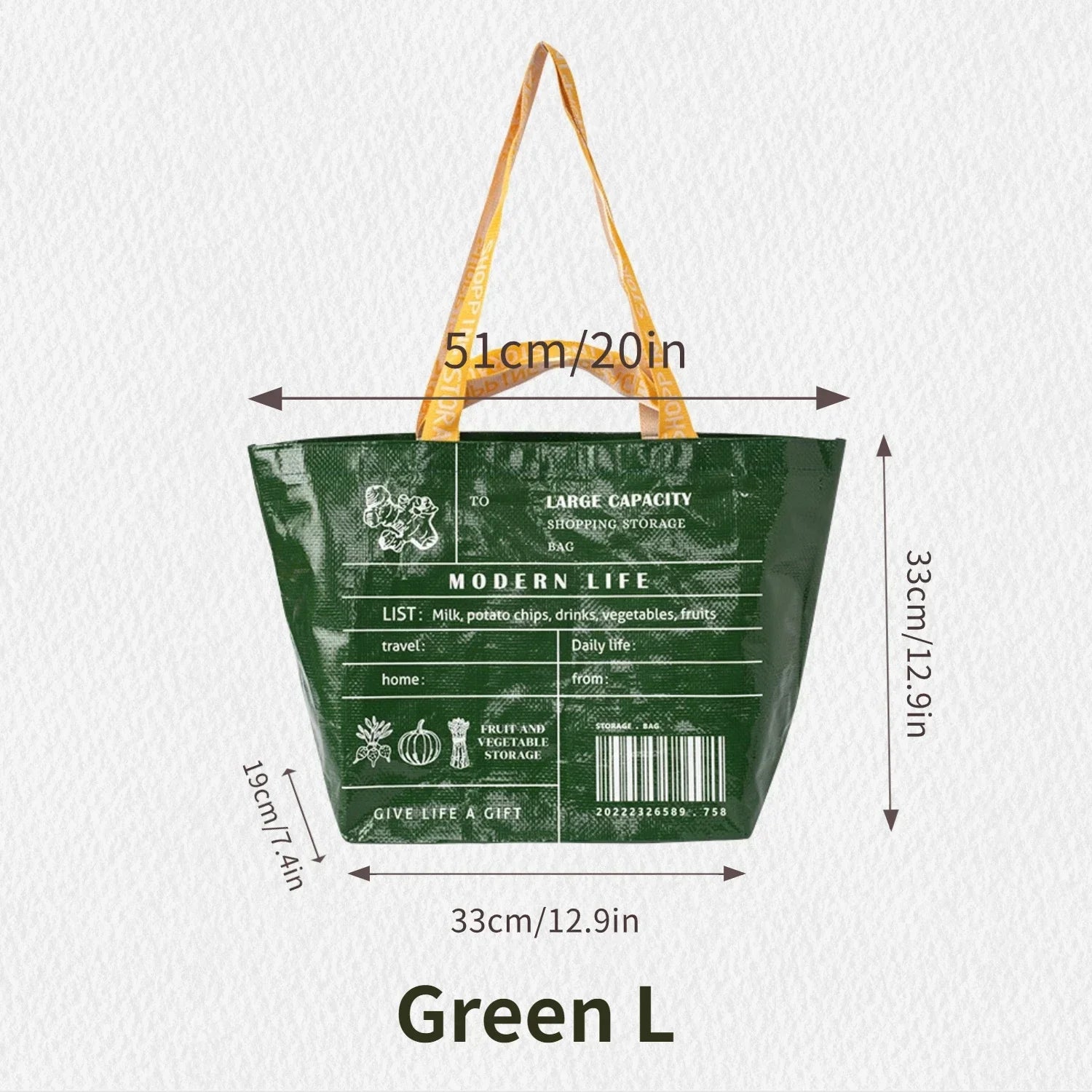 Large-capacity Waterproof Supermarket Grocery Shopping One-shoulder Portable PP Woven Shopping Bag for Retail Store,boutique
