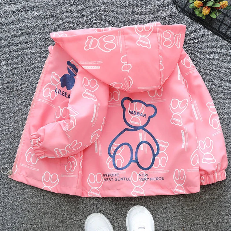 2 3 4 5 6 8 Years Girls Jacket Spring Autumn New Fashion Artificial Leather Coat For Kids Leisure Stain Resistant Outerwear