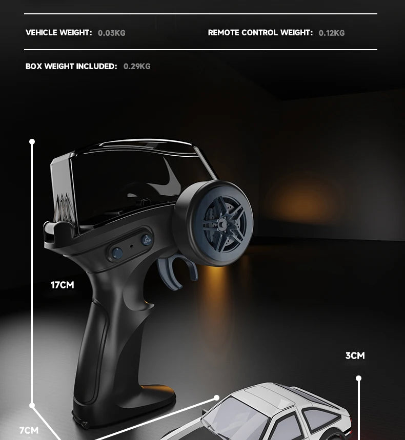 RC Drift Car 1/64 AE86 Mini Desktop Remote Control 2.4G 4WD Off-road Drifting Racing Vehicle Electric Toy Boys Cars