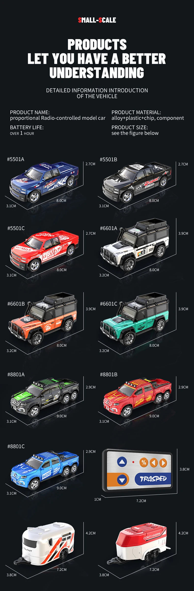 New RC Car MINI Alloy 1/64 Remote Control Car Convenient to Carry 60 Minutes of Work Time Children's Gifts Electronic Toys