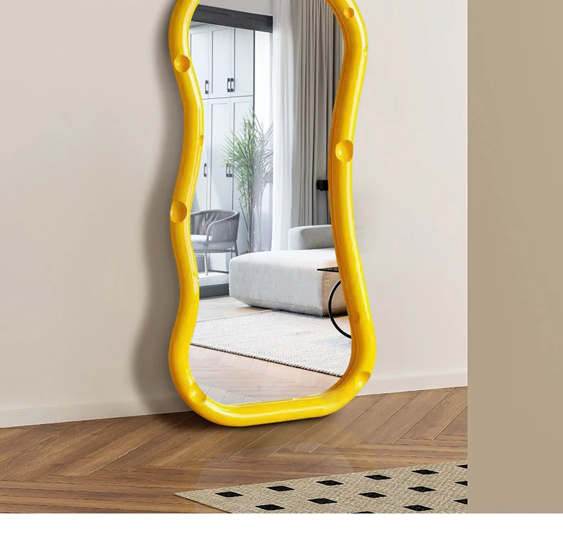 Oval Cute Mirrors Full Body Standing Nordic Princess Bedroom Mirrors Full Body Living Room Espejos Decorativos Room Decoration