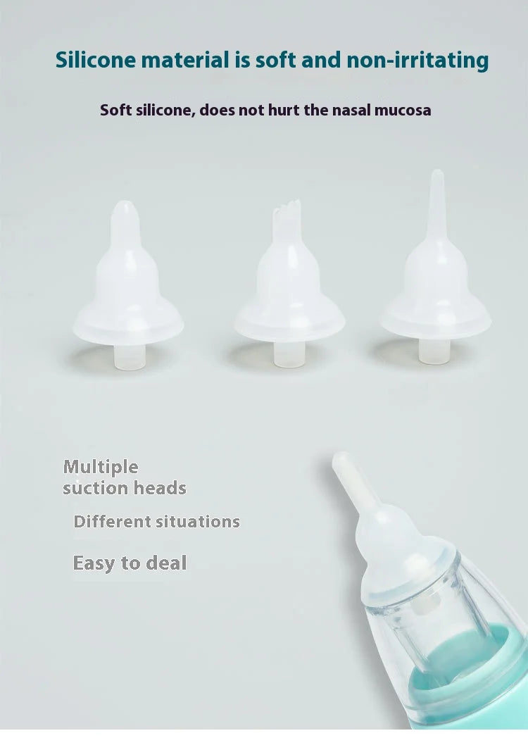 AiQUE Baby Nose Cleaner Silicone Adjustable Suction Electric Child Nasal Aspirator Safety Convenient Low Noise