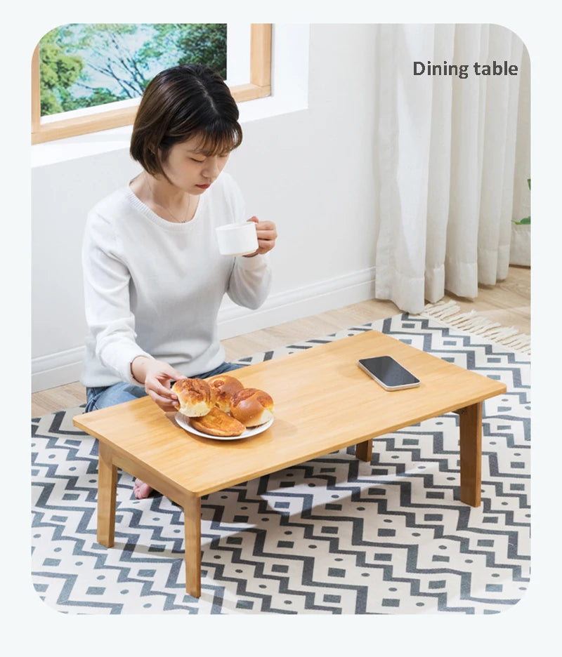 Foldable Laptop Desk Living Room Dining Apartment Tea Table Simple Modern Table Minimalist Baboo Coffee Table