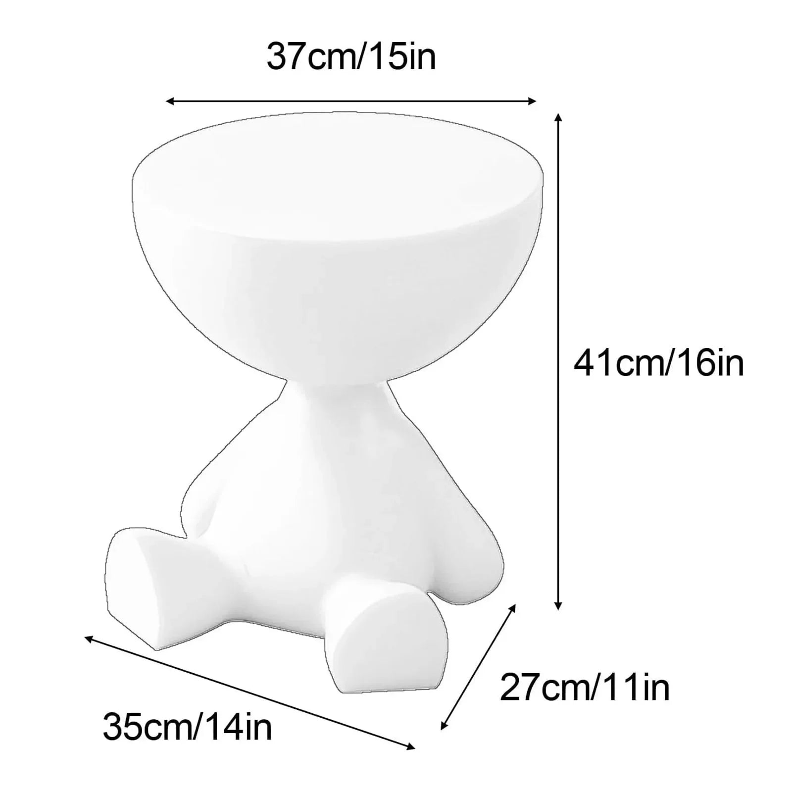 Cream Coffee Table Sofa Bed Side Table Plastic Creative Flat Head Coffee Table for Living Room Household Accessories Home Decor