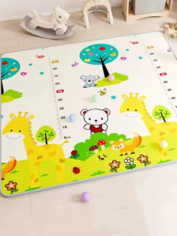 5 sizes to choose Baby Crawling Play Mats Cartoon Lion Giraffe Folding Mat Carpet Play Mat for Children's Safety Mat Rug Playmat