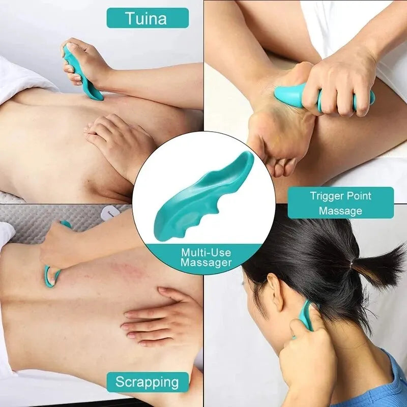 T-shaped Massager Thumb Finger Pressure Press Trigger Point Manual Deep Physiotherapy Massage Tools Full Body Muscle Relax Stick