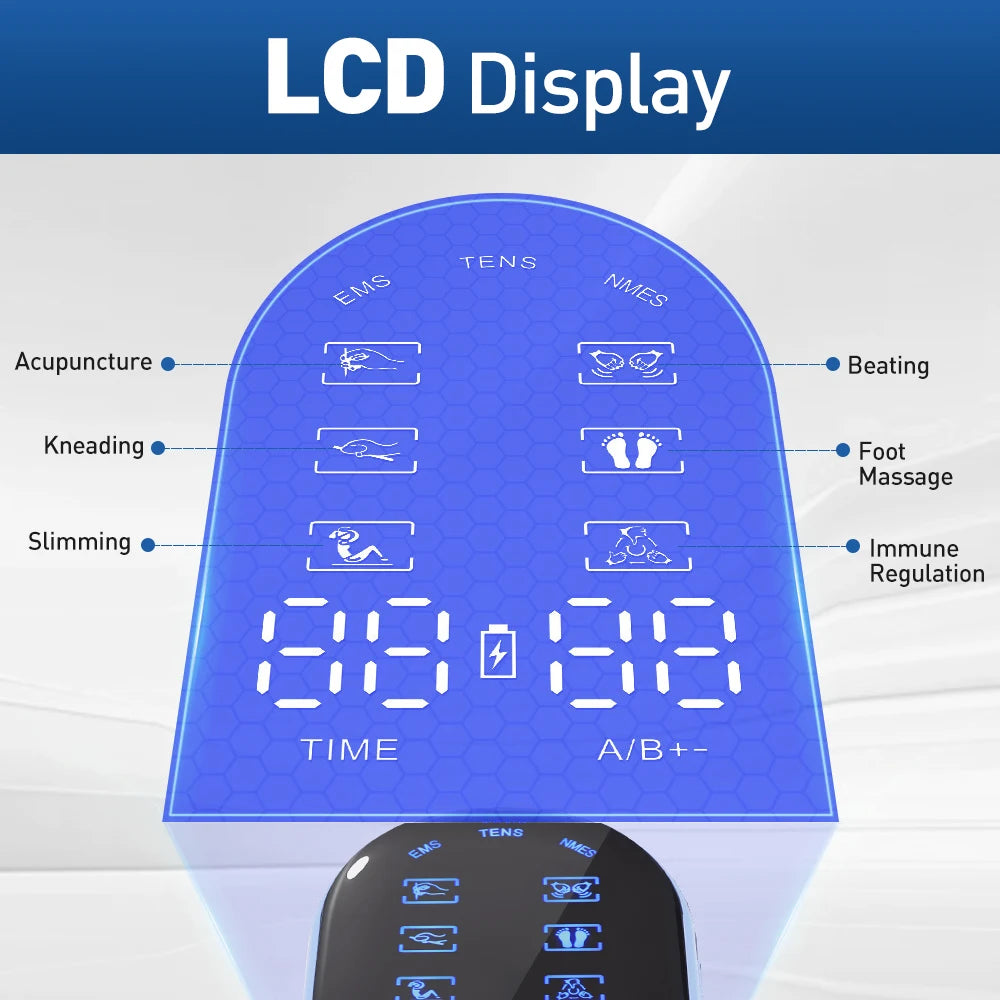 New Upgrade 36 Modes Tens Muscle Stimulator EMS Full Body Massaging Patches Back Waist Knee Digital Tool Muscle Relax Massager