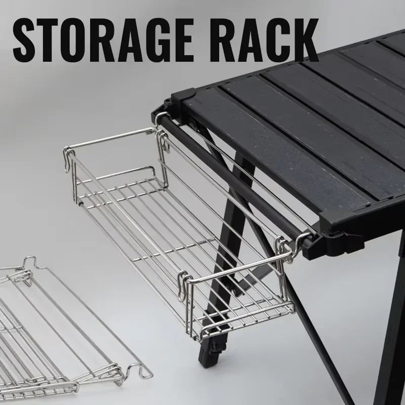 GLS Newest Folding IGT Table Lightweight Backpack Roll Table Multifunctional Adjustable Leg Desk Desktop Burner BBQ Table