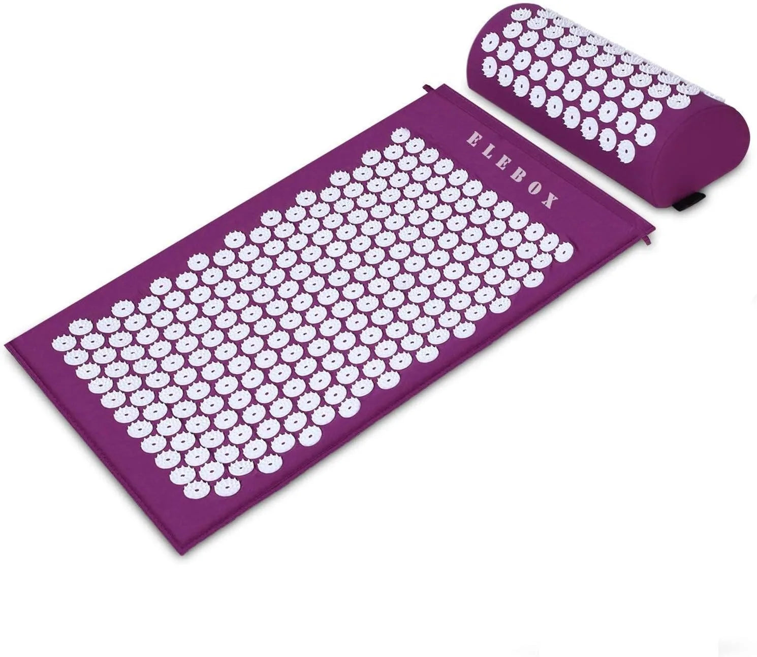 Acupressure Mat Massage Acupuncture Mat and Pillow Set  with Spike Points for Neck, Back and Stress Relief