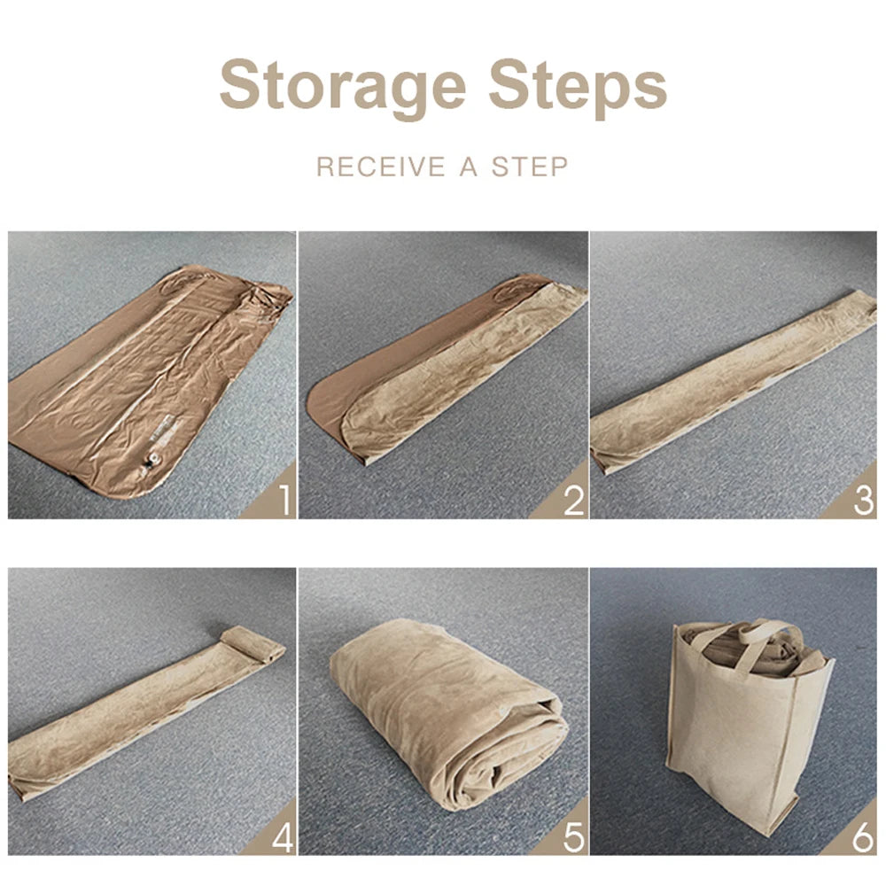 Inflatable Folding Sofa Double Multifunctional Outdoor Camping Inflatable Mattress Travel Backrest Sofa Bed