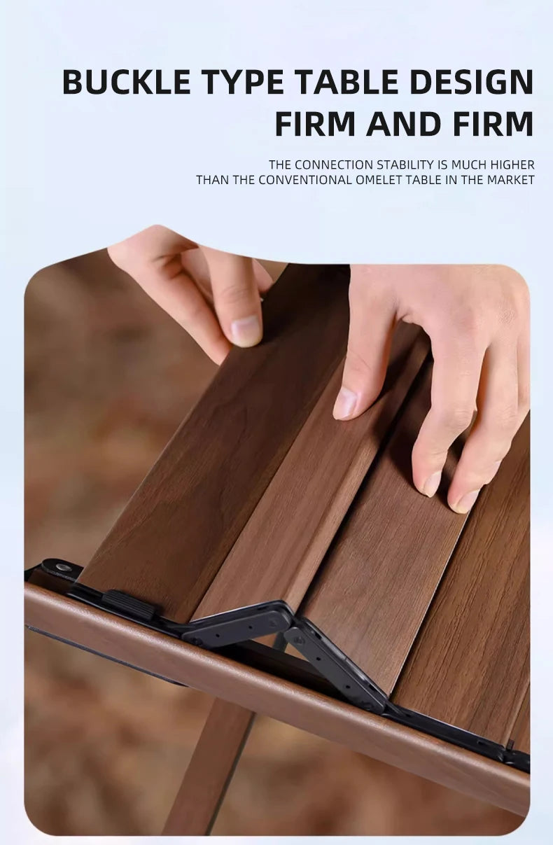 Outdoor Camping Folding multifunctional IGT Wood table Gas Stove Portable lightweight Camp BBQ Grill Table Picnic table