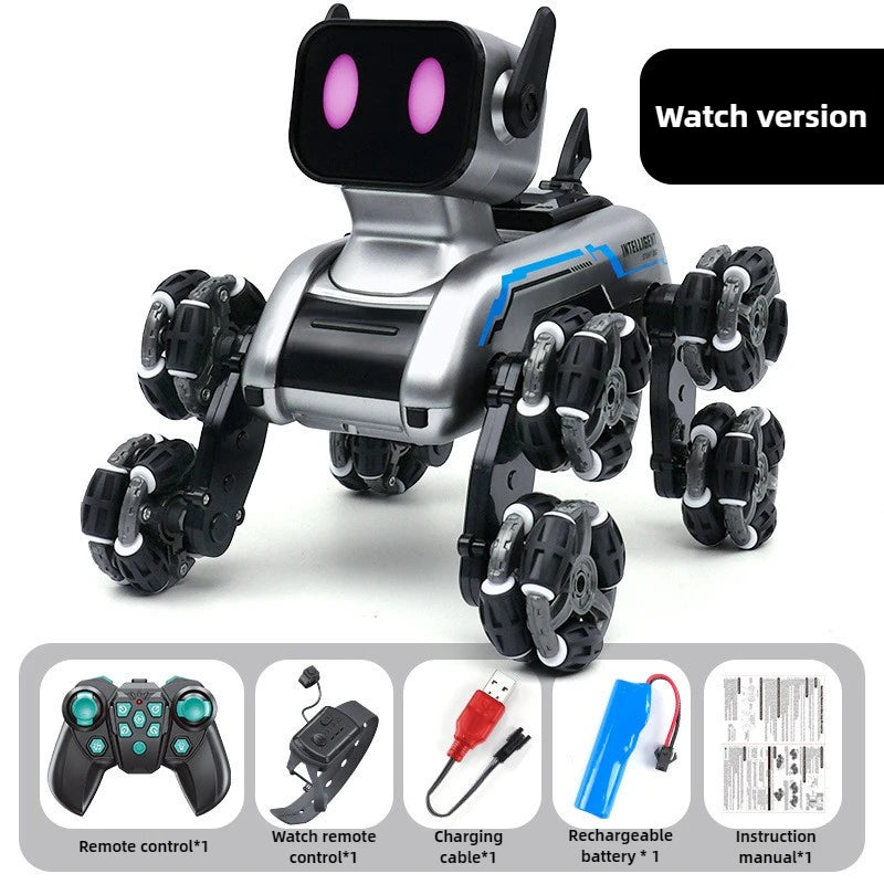 8 Wheel Stunt Mech Dog Rc Toy Gesture Control Climb Transform Electric Smart Robot Pet For Kids Birthday Gift Toy Fun