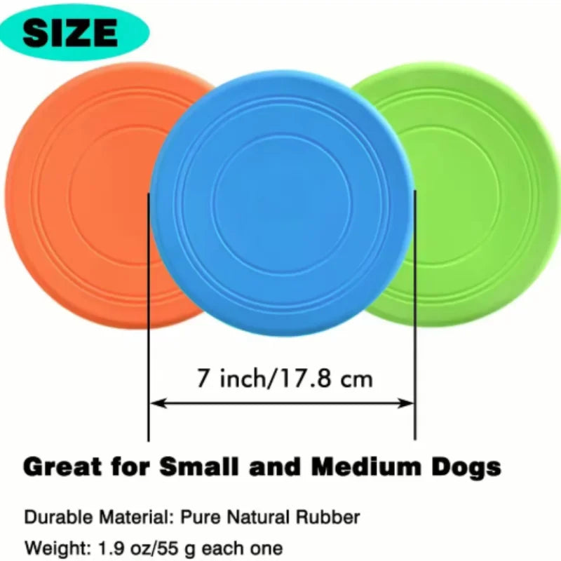 7 Colors Silicone Flying Saucer Funny Dog Cat Toy Dog Game Flying Discs Resistant Chew Puppy Training Interactive Pet Supplies