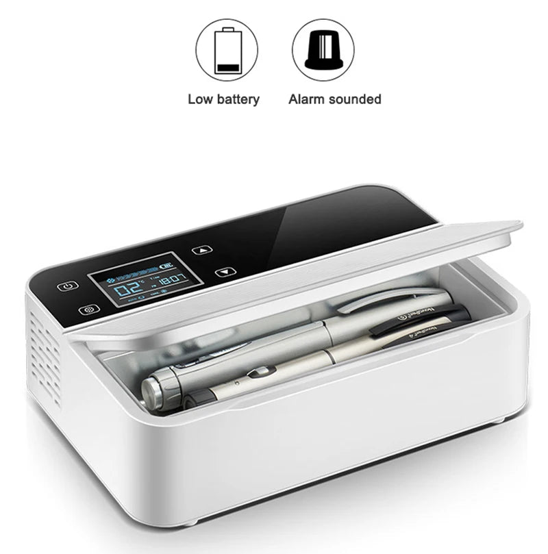 10200mAh Mini USB Fridge for Medicine Portable Insulin Cooler LCD Display Refrigerator for Car Home Keep Medication Refrigerated
