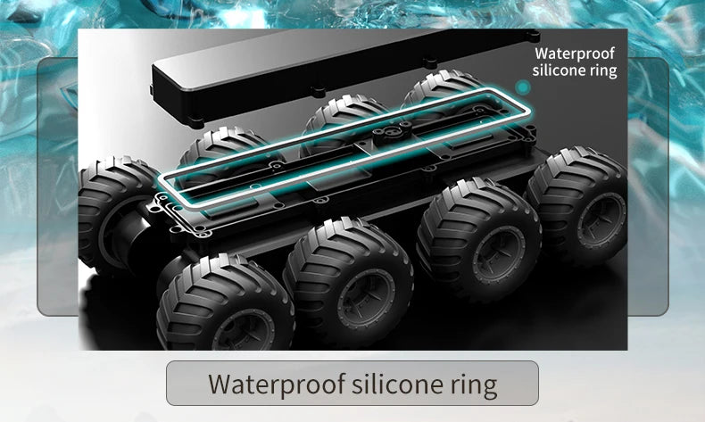 ﻿ JJRC Q137 8x8 2.4G Remote Control Car 8wd Off-road Amphibious Stunt Vehicle 8-Wheel Speed Racing Truck Waterproof Crawler Toys