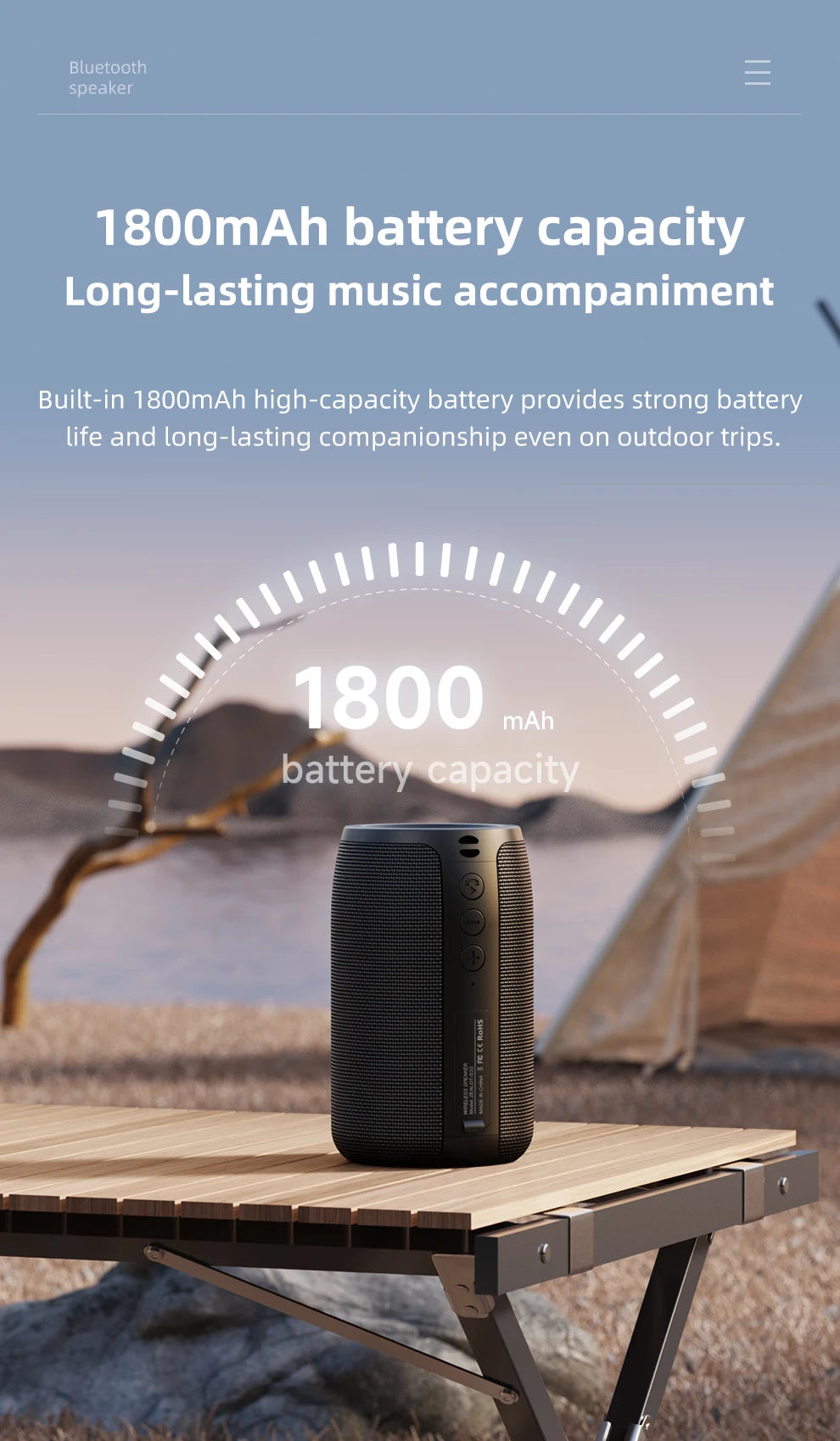 ZEALOT-S32 Mini Portable Bluetooth Speaker HIFI Subwoofer Wireless Speaker with fm Radio Column Support TF, TWS, USB