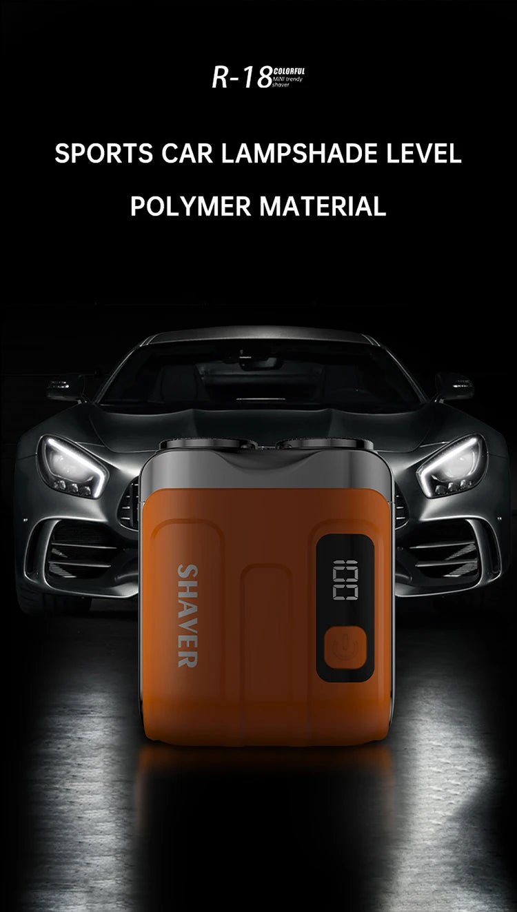 Mini Electric Smart Shaver Household Car Shaver Digital Display Dual Blade Rechargeable Shaver Powerful Beard Trimmer Tool