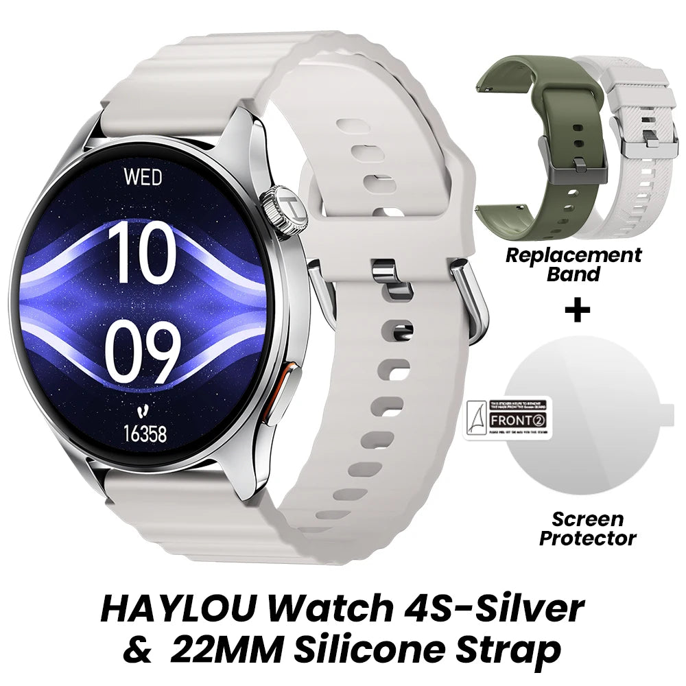 HAYLOU Watch 4S GPS Smartwatch 1.43” HD AMOLED Display 5 Satellite GPS Positioning 120+ Workout Modes Sport Fitness Smart Watch