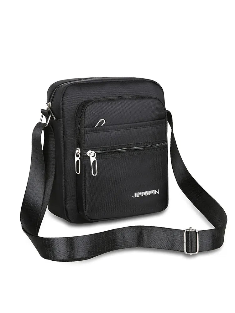 Four Layer Zipper Waterproof Single Shoulder Messenger Bag Business Bag Wallet
