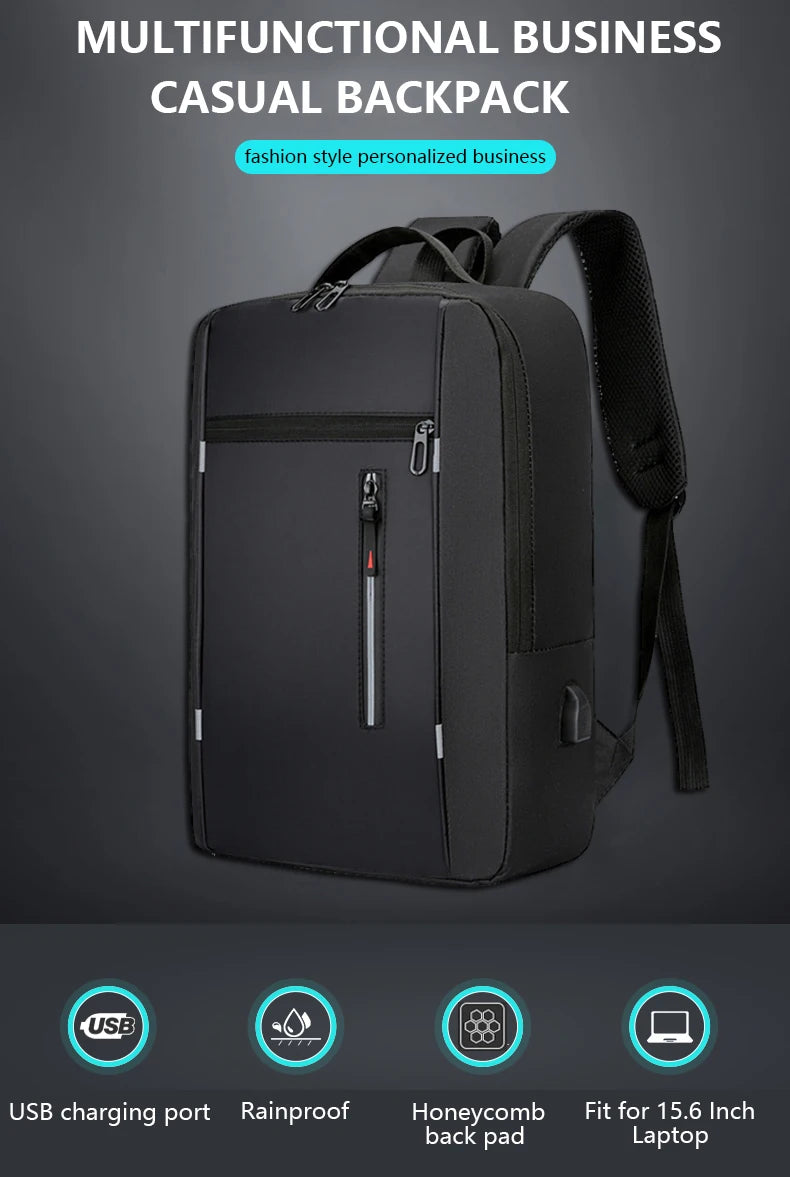 Waterproof Business Backpack Men USB School Backpacks 15.6 Inch Laptop Backpack Large Capacity Bagpacks for Men Back Pack Bags