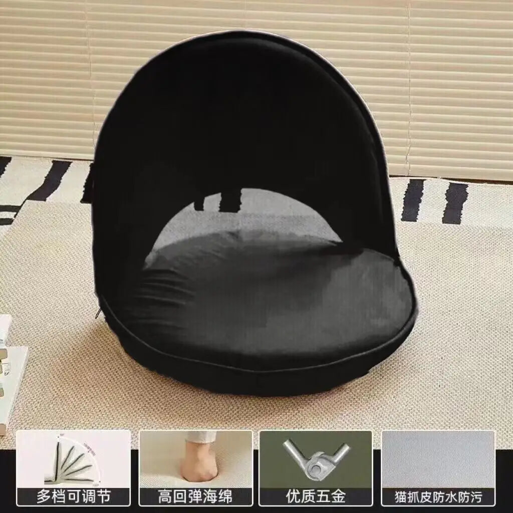 Foldable Lazy Sofa Tatami Backrest Single Seat Cushion for Bedroom Balcony Window Chair - Compact Living Space Seating