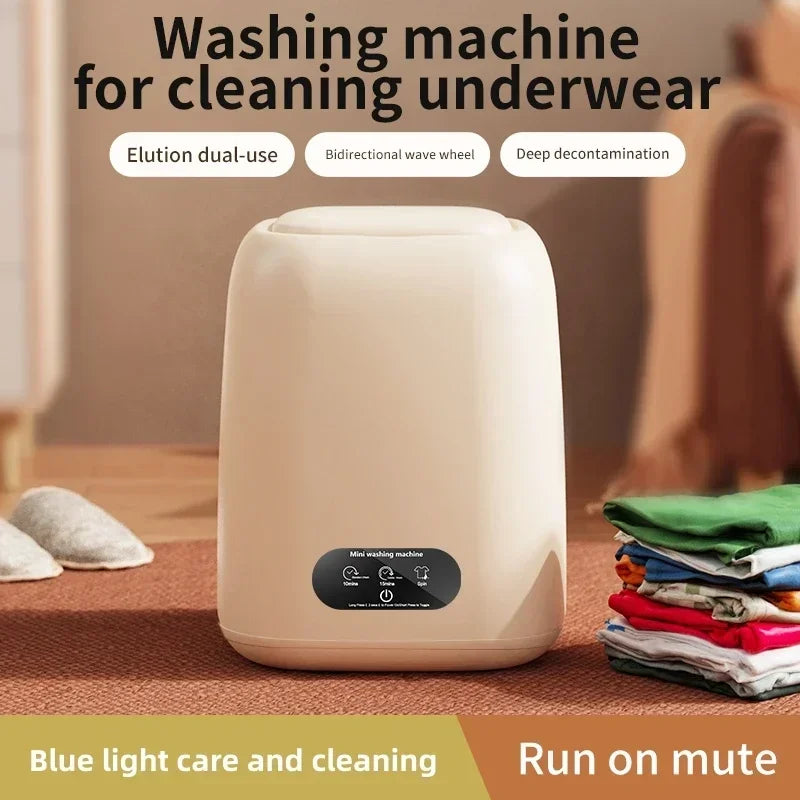 Mini Fully Automatic Portable Washing Machine with Spin Dryer 220V for Underwear Children Clothes