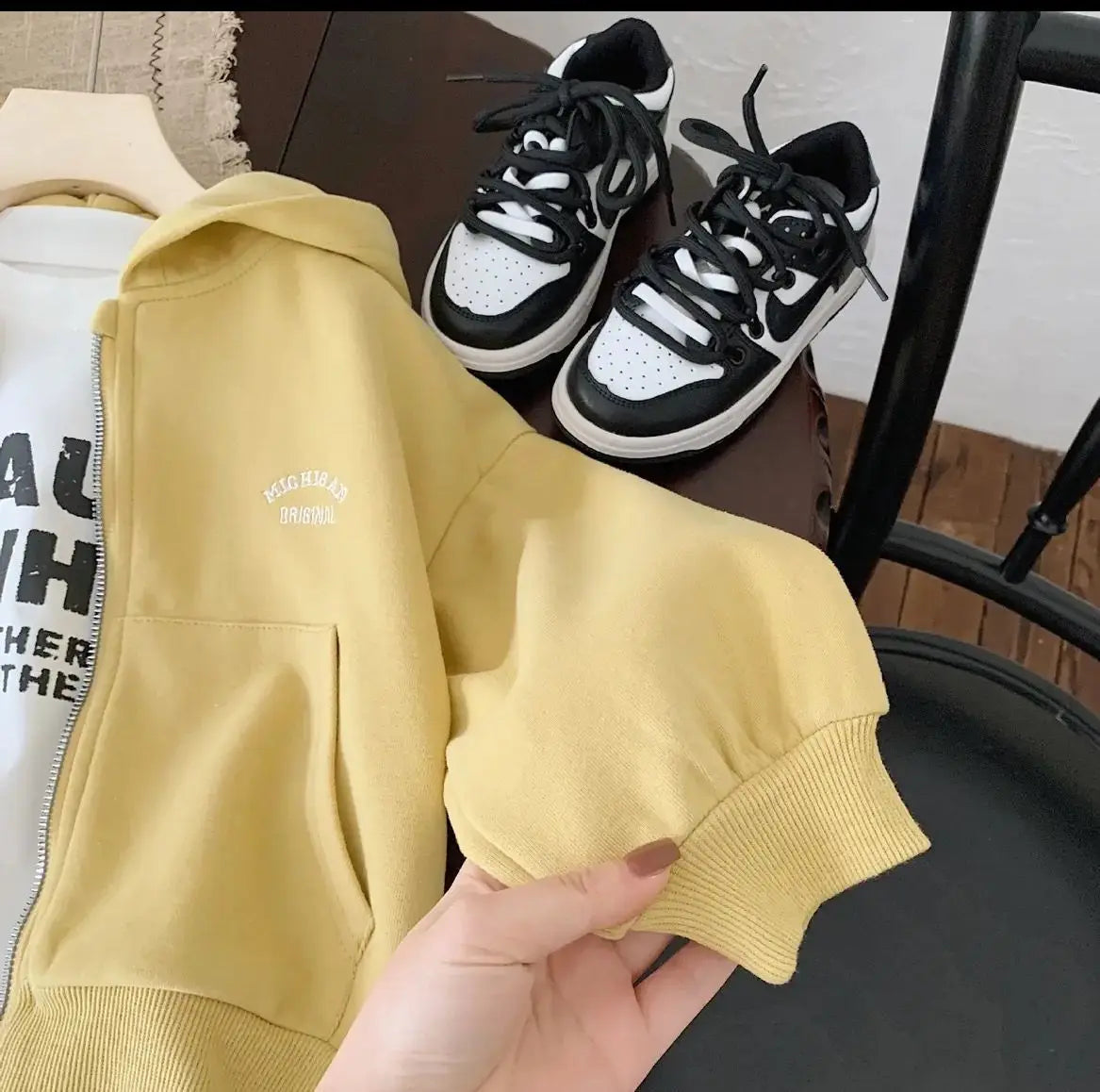 High Quality Children's Composite Cotton Set 2025 Spring Autumn New Korean Girl Boys Letter Baby Casual Hooded Sports 2pcs Set