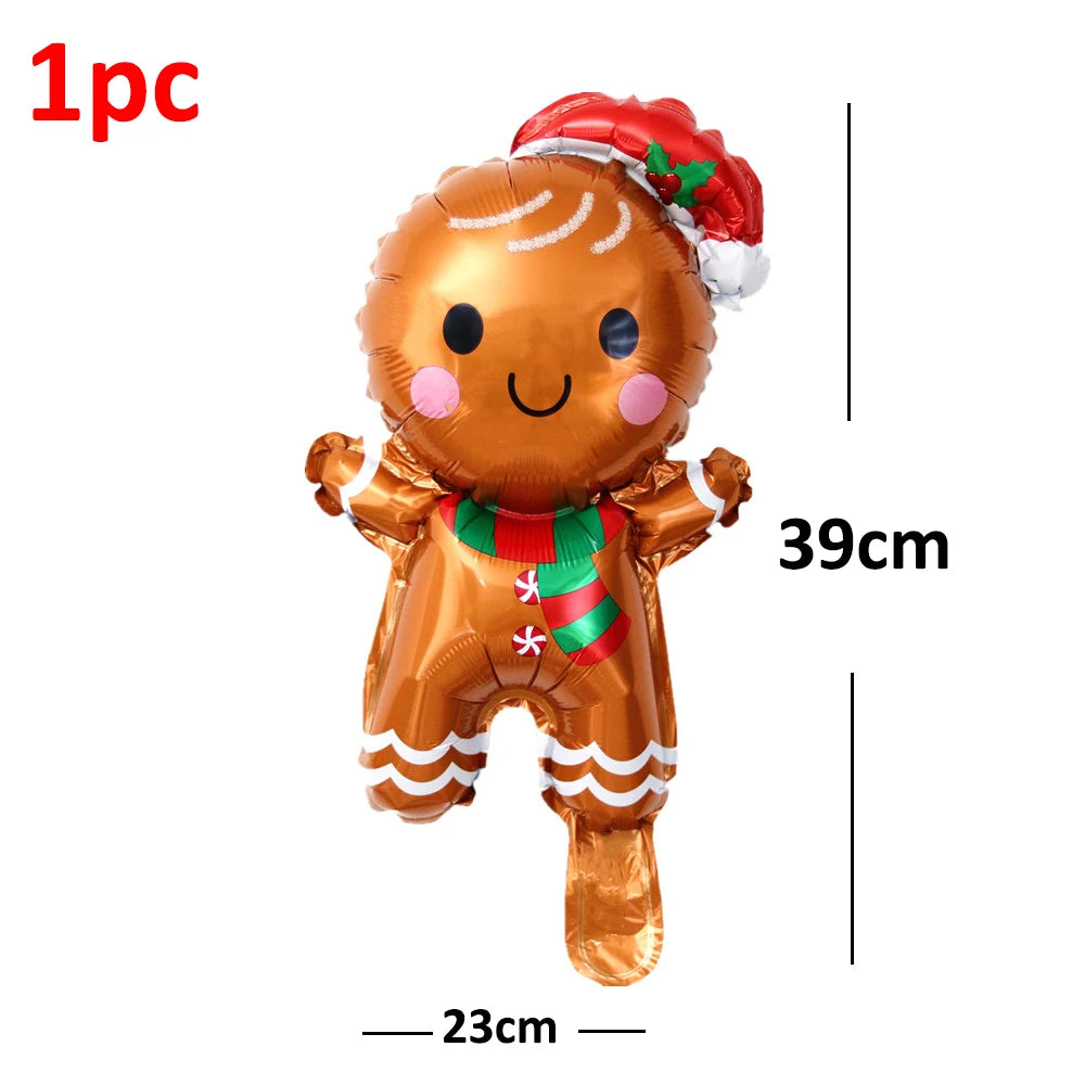 119cm Large Santa Claus Aluminum Foil Balloon for Christmas Party Decorative Supplies New Year 2025 Decor Gifts