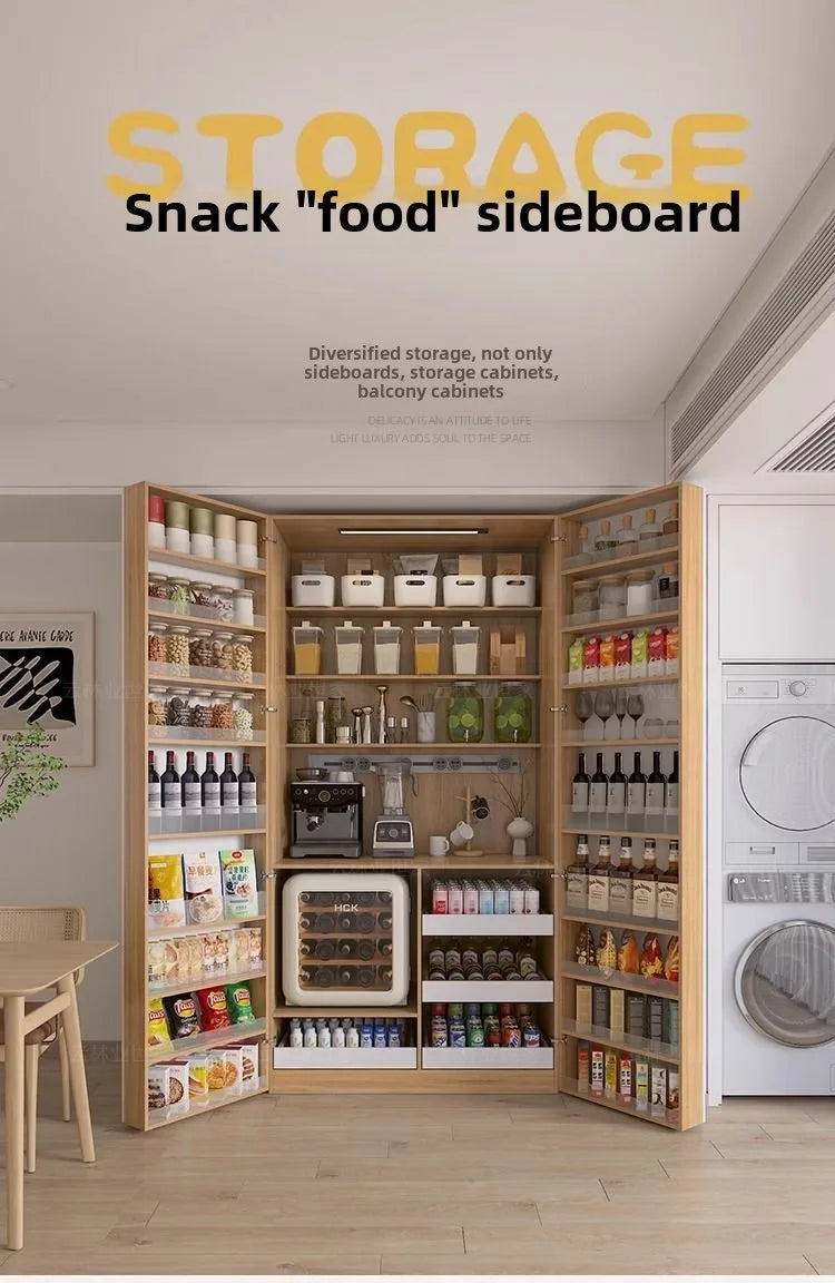 Snack Storage Cabinet Wine Cooler Sideboard Dining Cabinet Against The Wall All-in-one Pantry Cabinet Living Room Custom Size
