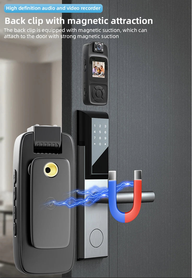 Xiaomi WiFi Mini Camera 4K HD Portable Digital Video Recorder Back Clip Police Body Cam Night Vision Sports Miniature Camcorder