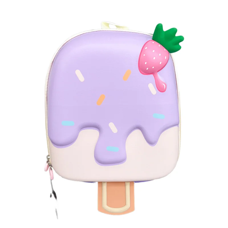 2024 New Korean Version Ice cream Shape Children's Backpack Kindergarten Schoolbag 3-5 Years Old Boys Girls Cute Children Bag