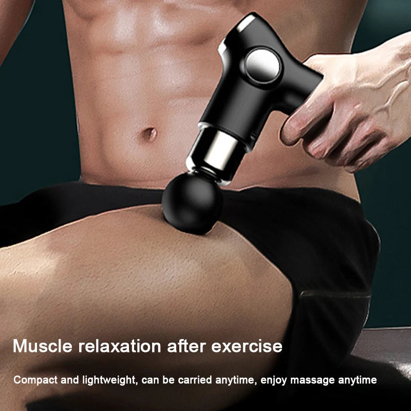 Fascia Gun Deep Tissue Massage Black Gray LED Display Multifunctional Device 32 Speed Control Fitness Exercise Assistant Tool