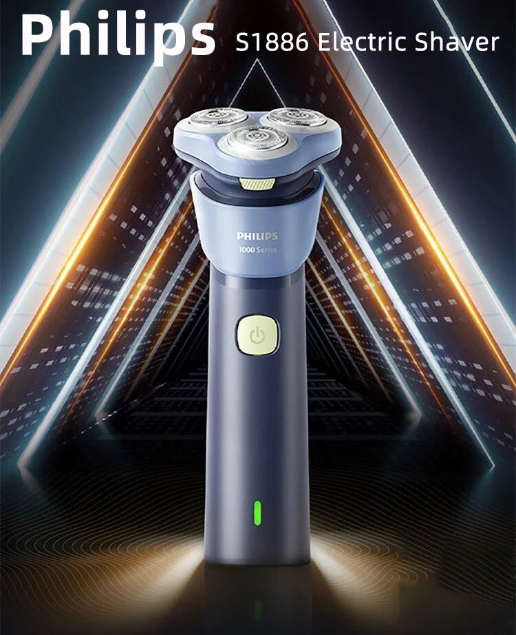 PHILIPS S1886/1887 Stand Up Electric Shaver USB Charge Stainless Steel PowerCut Blade Razor Triple Floating Head Beard Trimmer