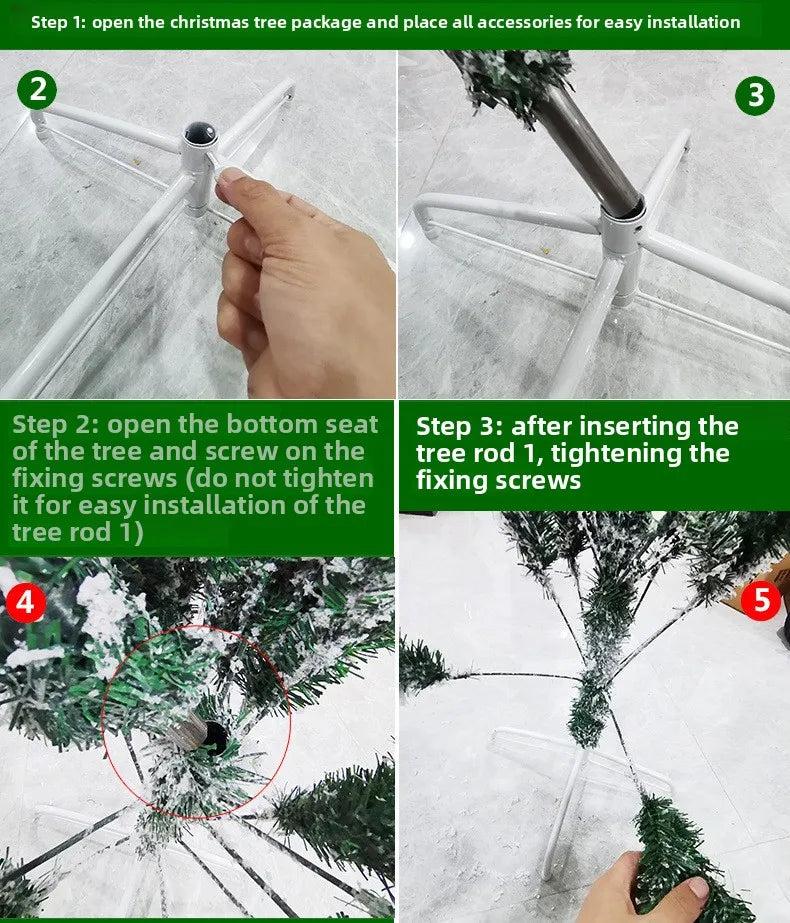 Realistic Snow Flocked Christmas Tree PVC Artificial Pine Tree White Snow Covered Xmas Tree for Store Window Decoration