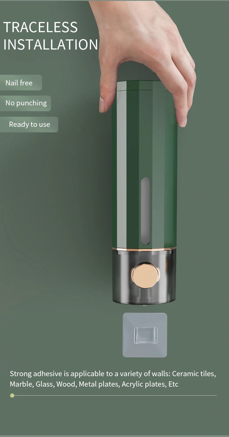 Manual Soap Dispenser Wall Mounted Bathroom Soap Dispenser Washing Hand Sanitizer Family Hotel Shower Gel Bathroom Tool