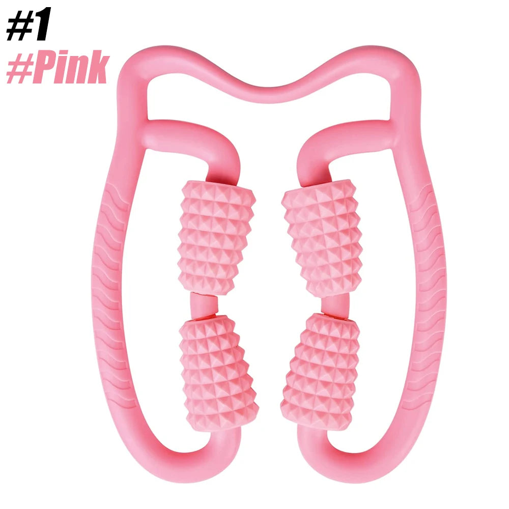 Muscle Massage Roller for Deep Tissue 360° Manual Dual Angle Foam Massager Roller for Legs Neck Arm Waist Muscle Roller Massager