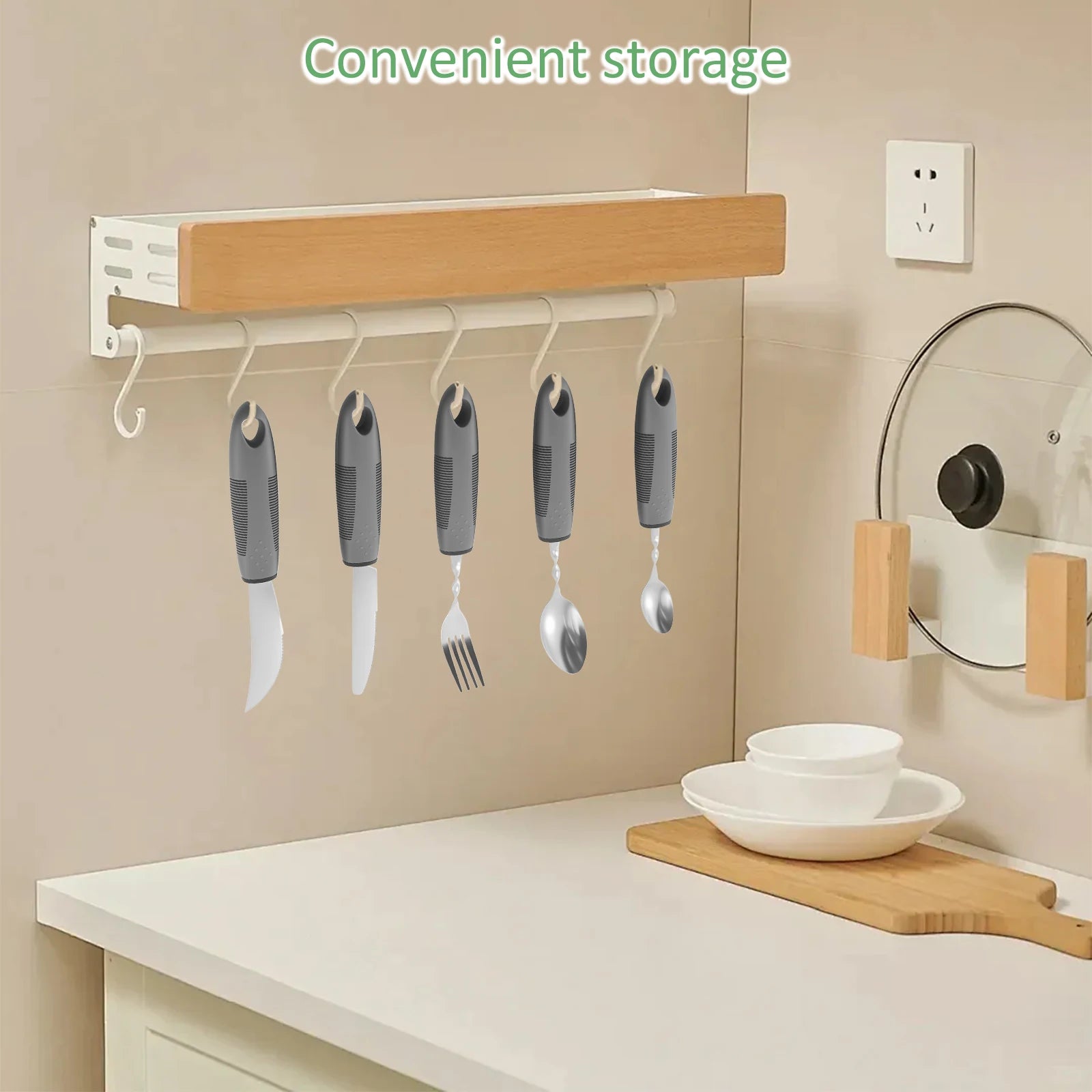 Stainless Steel Adaptive Utensil Set Easy to Grip Cutlery Bendable Weighted Silverware  for Hand Tremors Elderly Disability