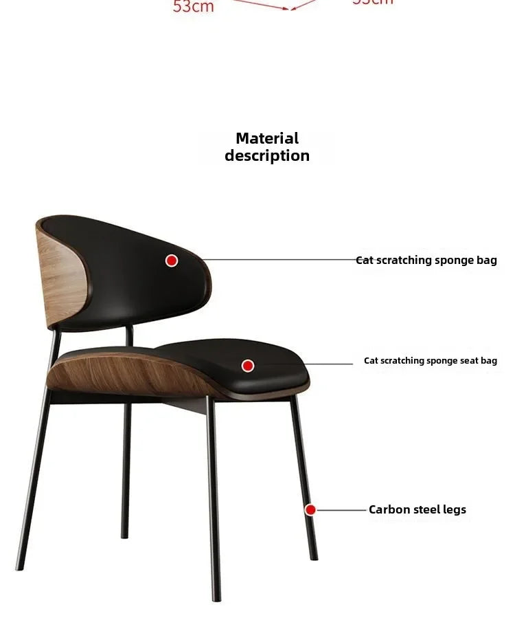 Living Room Dining Chairs Leather Chair Soft Modern Cafe Home Nordic Chaises salle manger luxury Minimalist Home Furniture